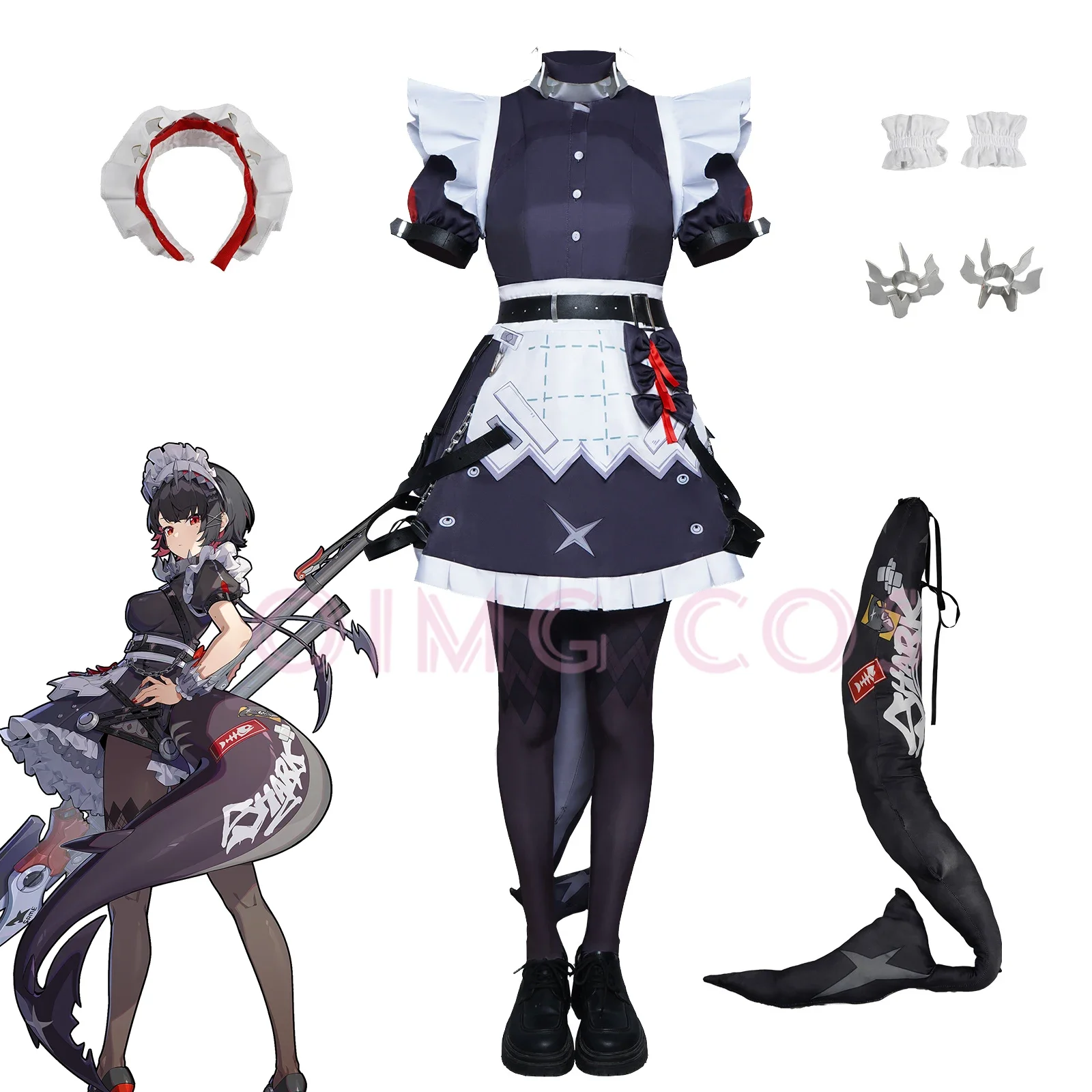 Anime Cosplay Ladies - Ellen Joe Zenless Zone Zero คอสเพลย์เครื่องแต่งกายชุดวิกผมอะนิเมะฮาโลวีนเครื่องแต่งกาย