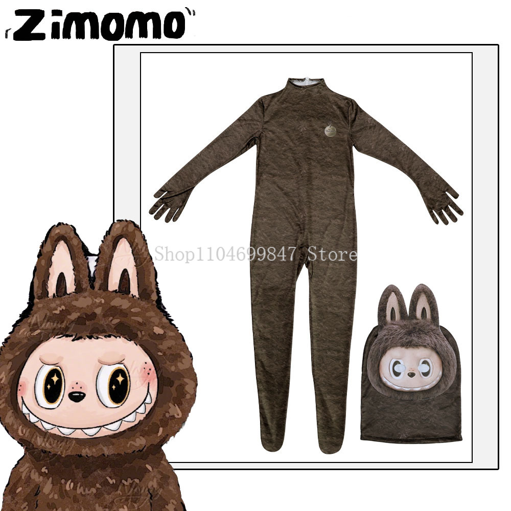 Anime Cosplay Jumpsuit - ชุดคอสเพลย์ตัวการ์ตูนมอนสเตอร์ซิโมโม่ สำหรับงานปาร์ตี้ธีมพาร์ค ชุดขนฟูน่ารัก พร้อมฮู้ดและถุงมือ สำหรับงานปาร์ตี้ฮาโลวีน เหมาะสำหรับเด็กชายและเด็กหญิง