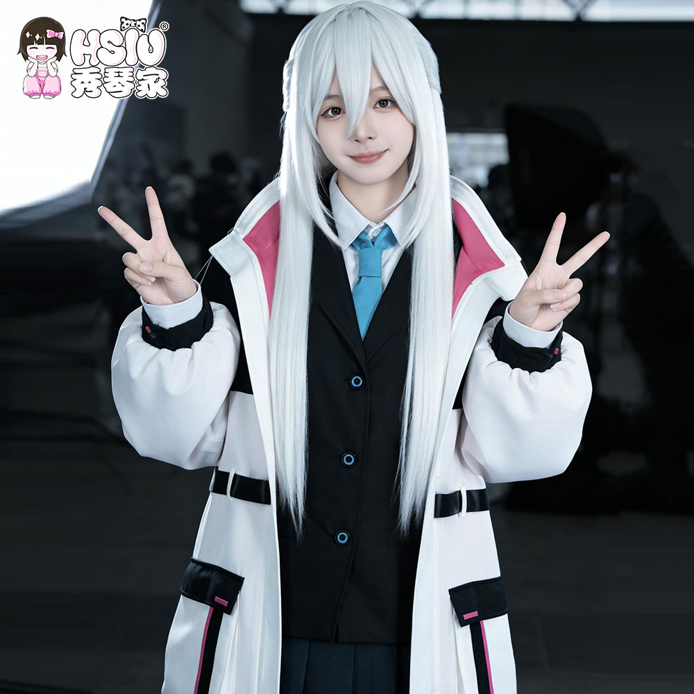 Anime Cosplay Blue Hair - บลูอาร์ไคฟ์ ไคคอสเพลย์ชุดวิกผม HSIU ชุดสตรีเสื้อแจ็คเก็ตกระโปรงสั้นผมสังเคราะห์ทนความร้อนเกมคอสเพลย์