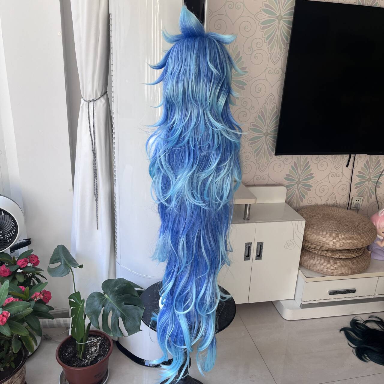 [วิกผมแฟชั่น]วิกผมคอสเพลย์ Idi - Anime Cosplay Blue Hair บทวิจารณ์และราคา