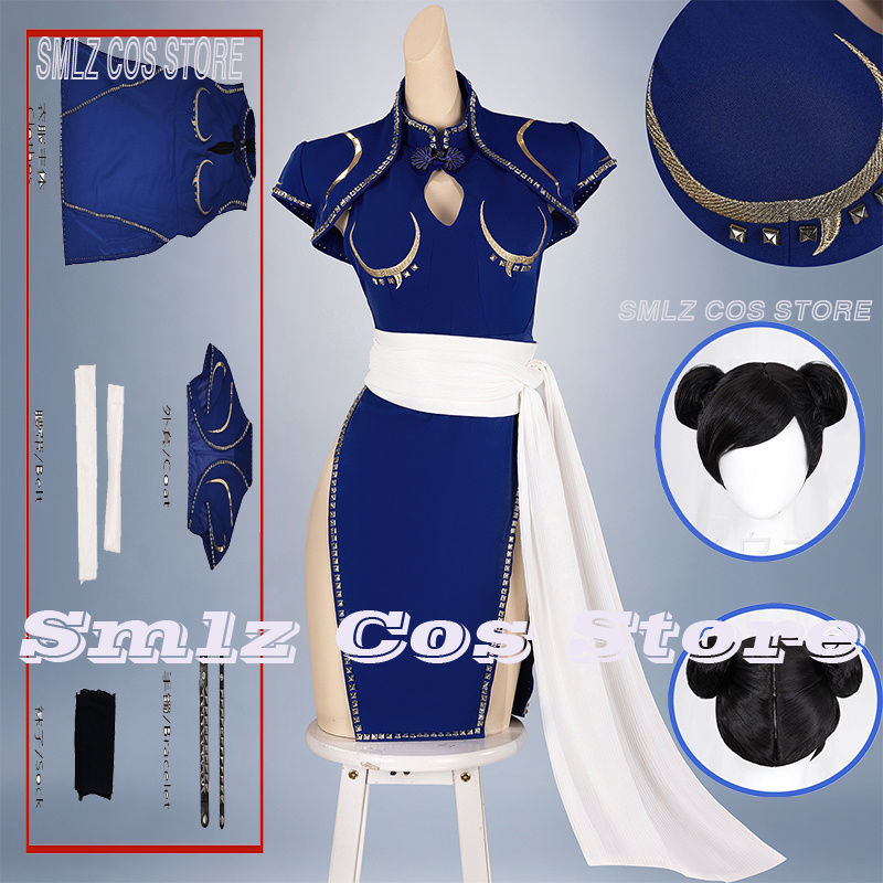 ชุดคอสเพลย์ชุนลี่สีน้ำเงิน ชุด - Anime Cosplay Ladies บทวิจารณ์และราคา